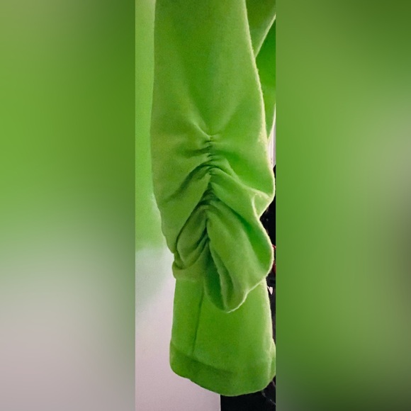 Bright Green Polyester Blazer - Picture 4 of 7
